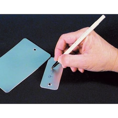 Accuform Safety Tag, 5 in Height, 3 in Width, Soft Aluminum, 316 in Hole, Eyelet Grommet TWB647